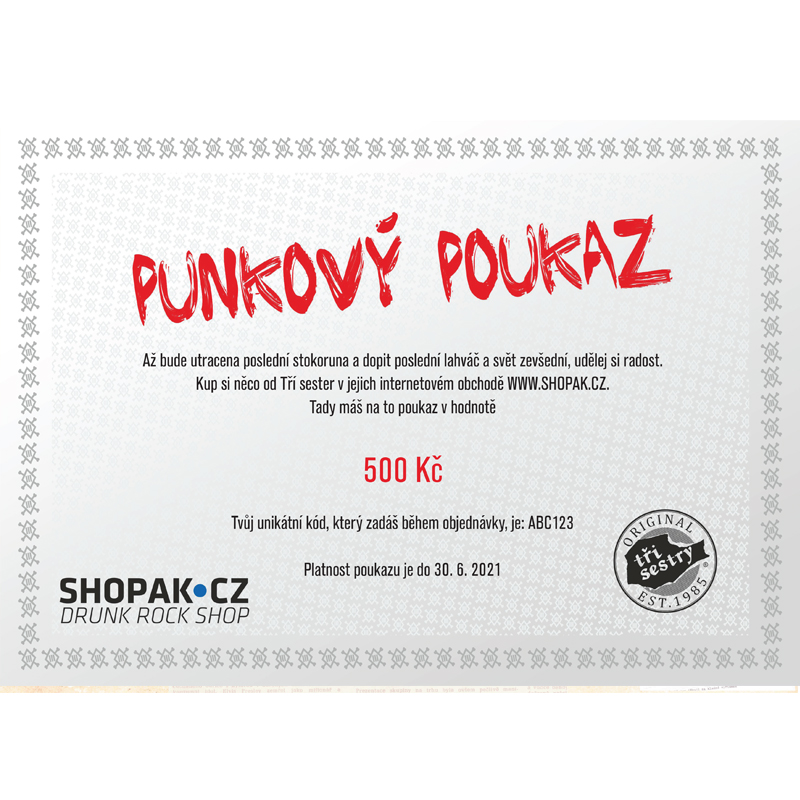 Punkový poukaz Tři sestry - 500 Kč