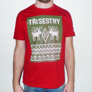 Tričko unisex Tři sestry - XMas 2019 červené